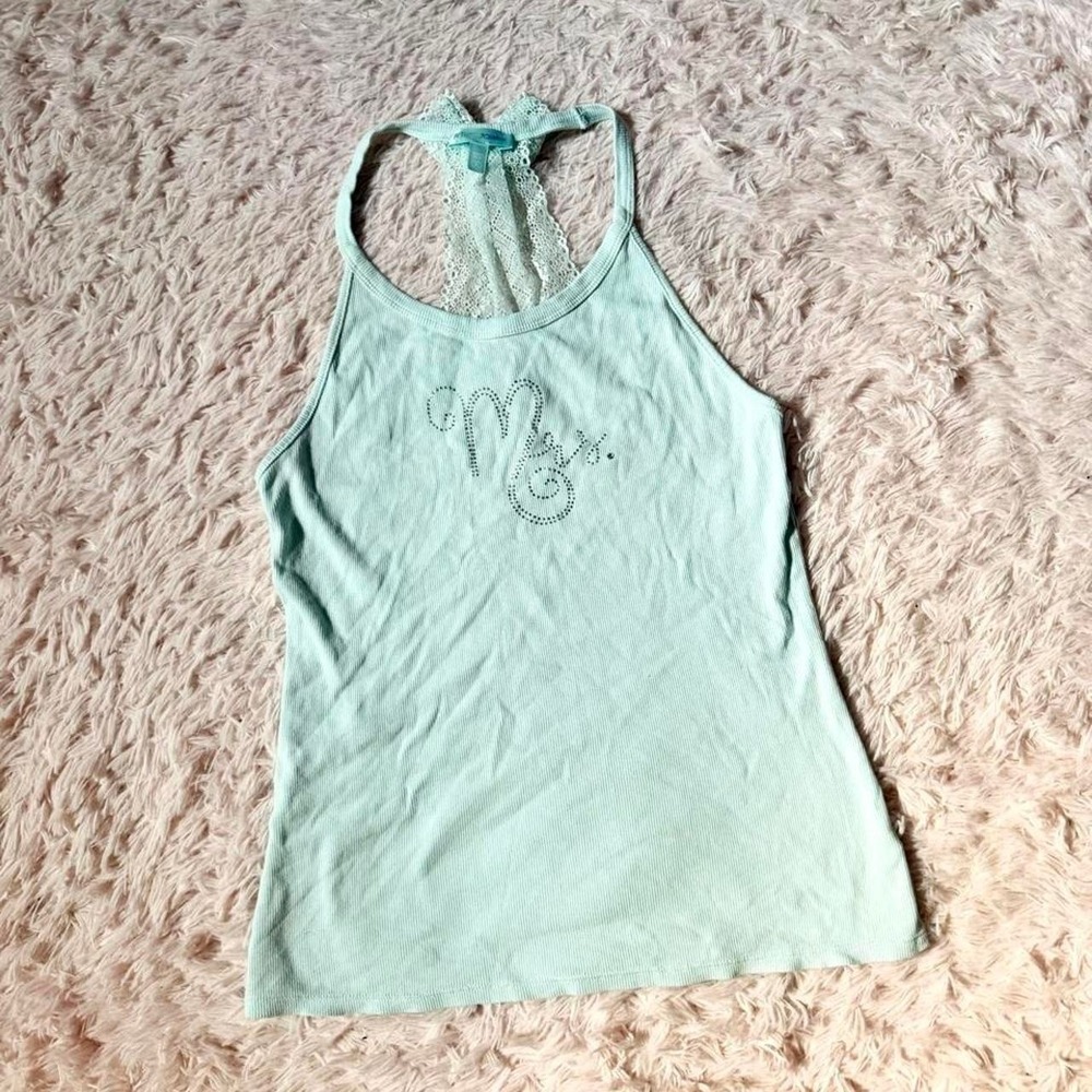 Betsey Johnson Bridal I Do Sequin Novelty Coquette Twee Tank Top Womens M Shower